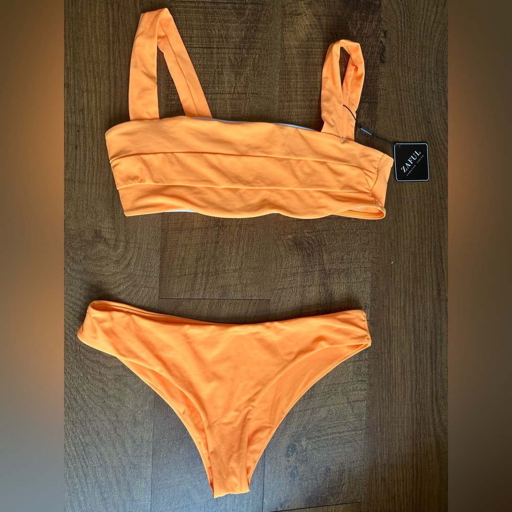 NWT neon orange bikini